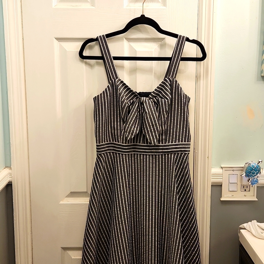 Pinstripe knee high dress